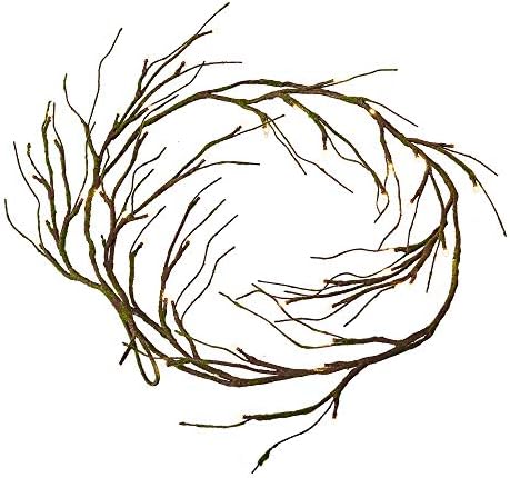 Hairui Mossy Garland Lights 6FT 48 LED Battery Operated Lighted Twig Vine with Timer for Halloween Christmas Party Decoration Indoor Outdoor Use - Image 6