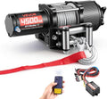 VEVOR 4500 lbs Electric Winch, 12V DC ATV/UTV Winch with Φ0.24 in x 39.4 ft Steel Wire Rope, Wireless & Wired Remote Control, IP54 Waterproof, Roller Fairlead Mount Plate for Towing ATV UTV Off-Road by VEVOR