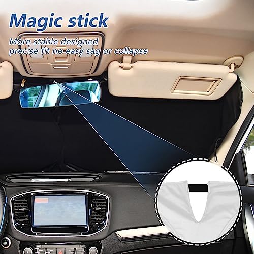 Women Eyes Makeup Windshield Sun Shade Car Foldable Sunshade Front Window Visor Protector Blocks UV Rays Heat Keep Vehicle Cool (59 x 30 in)