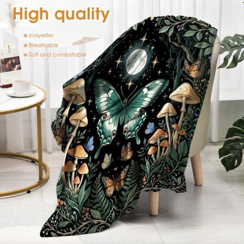 Butterfly Throw Blanket, Birthday for Women Girls Teens, Soft Cozy Polyester Blanket for Couch Sofa Bed, Lightweight Warm Decorative Throw for Living Room Bedroom,50"x60" - Image 4