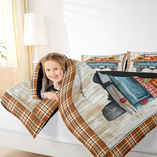 Sunflower Comforter Set Teens Children Pumpkin Bedding Set Autum Queen - Image 5