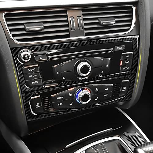 Car Air Conditioning CD Panel Decals for Audi A4 A5 S4 S5 RS4 RS5 Q5 Accessories Carbon Fiber Interior Stickers, Style B