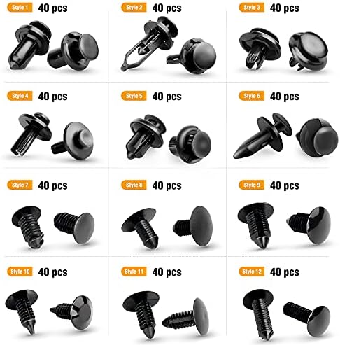 GOOACC 480PCS Bumper Retainer Clips with Fastener Remover Car Plastic Rivets Push Kit -Door Trim Panel for Toyota GM Ford Honda Acura Chrysler - Image 3