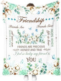 Friendship Gifts for Women Bestie Soul Sister, Best Friend Forever BFF Present for Wedding Birthday, Throw Blanket for Couch Bed Sofa 50"x60" by Hohoto