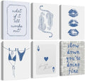Navy Blue Leopard Wall Art Preppy Cheetah Canvas Wall Decor Trendy Aesthetic Posters Navy Blue Bikini Prints Preppy Aesthetic Picture Ace of Hearts Painting for Dorm Bedroom 12x16x6 Inch Ready to Hang by Unknown