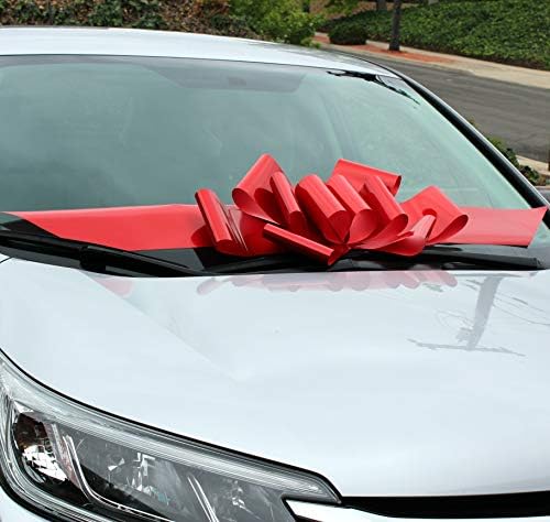 Big Red Car Bow Ribbon - 25" Wide, Large Gift Decoration, Election Day - Image 3