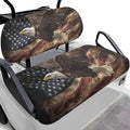 Yewatlles Eagle with American Flag Club Car Seat Covers, Golf Cart Seat Covers for Club Car Printed Ordinary Seat Casual Comfortable/Breathable