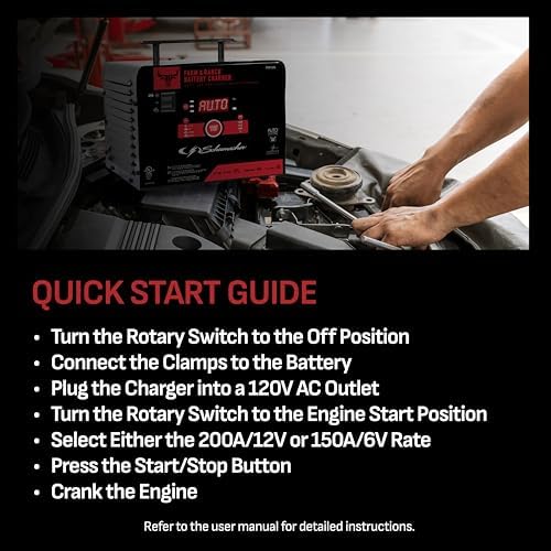 Schumacher Electric 6A Car Battery Charger & Maintainer, 6V/12V – FR01335 - Image 3
