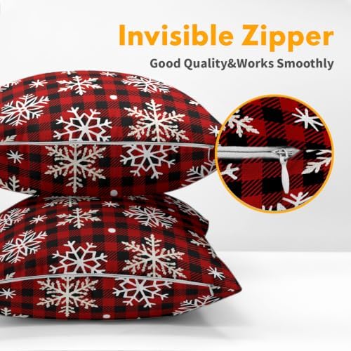 Winter Christmas Snowflake Pillow Covers 16x16 Set of 2 Highly Absorbent - Image 5