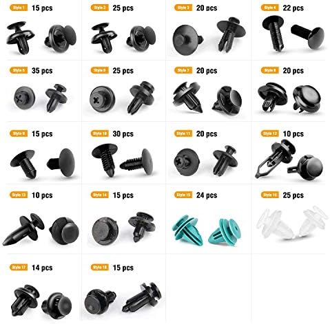 GOOACC - GRC-34 Push Bumper Fastener Rivet Clips with 18 Most Popular Sizes Auto Push Pin Rivets for Benz, BMW, Toyota, Honda, Subaru, Nissan, Mazda etc - Image 3