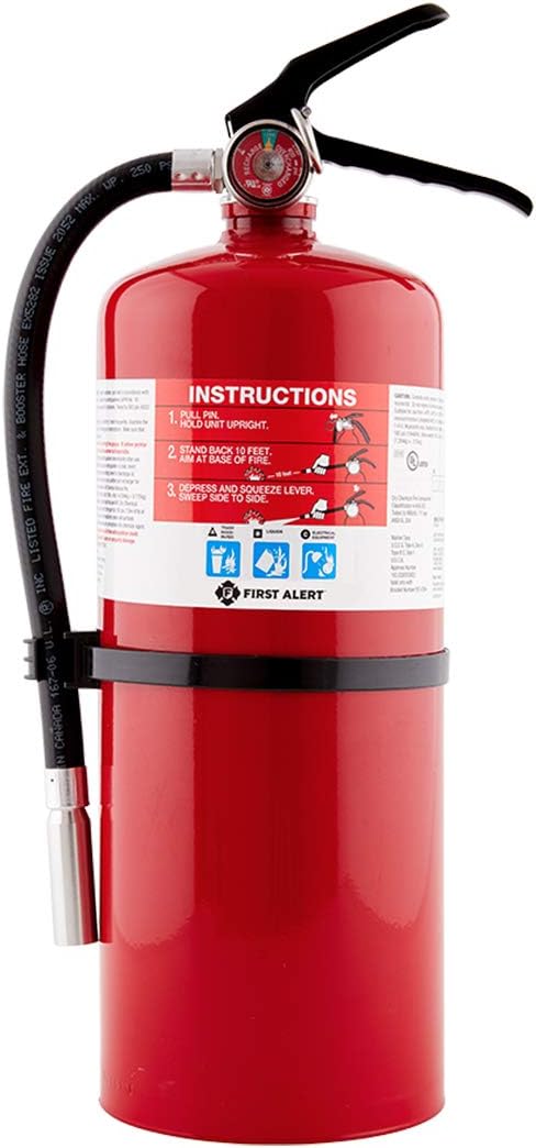 First Alert PRO10 Rechargeable Commercial Fire Extinguisher, UL rated 4-A:60-B:C by FirstAlert
