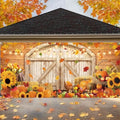 Sunflower Fall Garage Door Cover Decoration 7 x 16 Autumn Pumpkin Banner by Preboun
