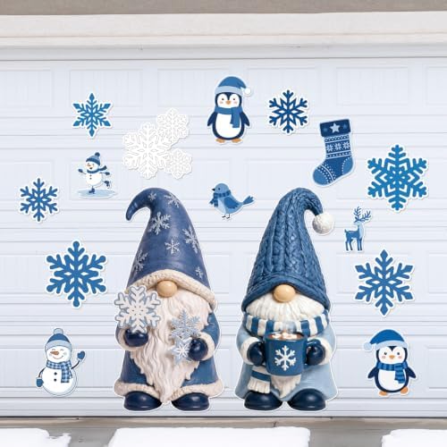 Flutesan 16 Pcs Winter Gnome Garage Door Magnets, 26" Snowflake Penguin by Flutesan