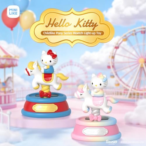 Sanrio Blind Box Light Up Absorption Movable Swing Toy Hello Kitty Style Mini Figurines Pony Series Collectible for Home Car Decor Birthday Gifts, Random One Figure(Hidden Style) - Image 2