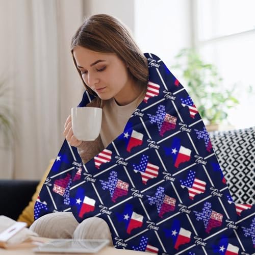 Socira Texas Flag Blanket Throw Blanket Texas Gifts for Women Men Soft Sofa Throws for Travel Camping Bed Home Decor Car Birthday Gift 50"*60"（130 * 150cm） - Image 5