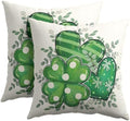 St Patricks Day Pillow Covers 24x24 Set of 2 Shamrock Clover Throw Pillow Covers Rustic Spring Pillowcase Linen Decoration Farmhouse Decorative Green Cushion Case Couch for Indoor Outdoor Home Decor by Trongr