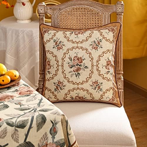 patdrea Designer French Vintage Square Throw Pillow Cover,18"x18" - Image 2