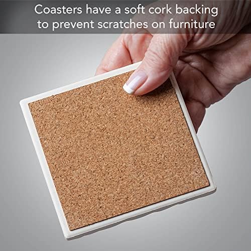 Thirstystone Holiday Buddies 4 Pack Tumbled Tile Stone Coasters - Image 5