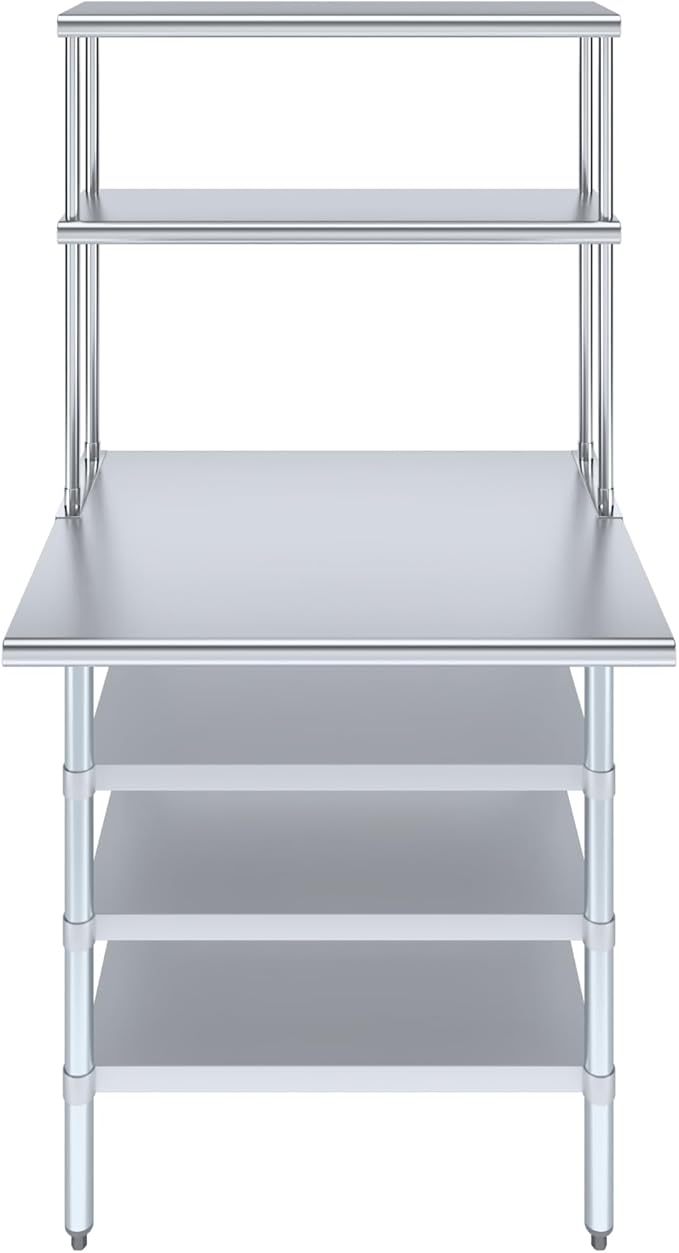 Amgood 30" x 36" Stainless Steel Work Table - Image 2
