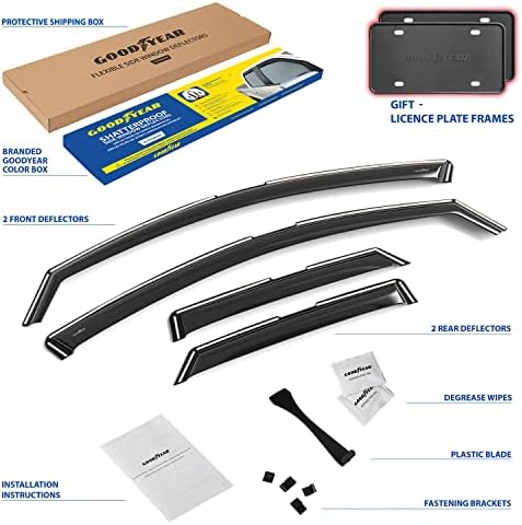 Goodyear Shatterproof in-Channel Window Deflectors for Mazda CX-30 2020-2026, Rain Guards, Window Visors for Cars, Vent Deflector, Car Accessories, 4 pcs - GY009010