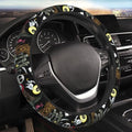 Halloween Jack and Sally Horror Nightmare Christmas Steering Wheel Cover for Women, Neoprene Anti-Slip Universal 15 inch Car Steering Wheel, Anime Car Accessories for Vehicle SUV (Xmas 5)