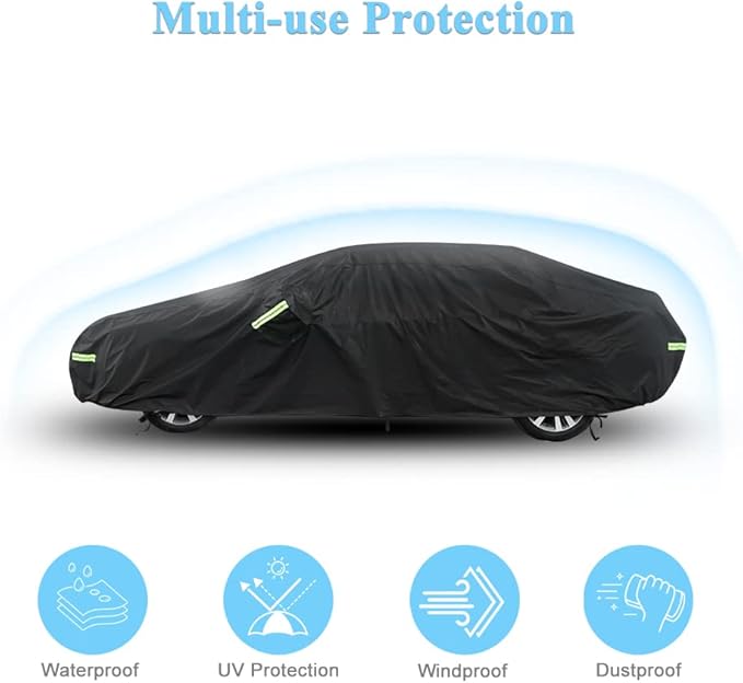 Car Cover Custom Fit for Honda Civic, Waterproof All Weather Full Exterior - Image 3