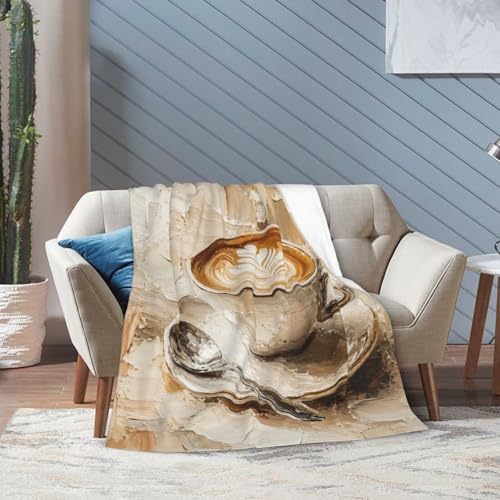 Coffee Latte Art Blanket for Women, Gifts for Girls, Aesthetic Coffee Cup Blankets for Kids, Soft Cozy Lightweight Throw for Bed Sofa Home Travel Room Decor, 60x80 Inch - Image 3