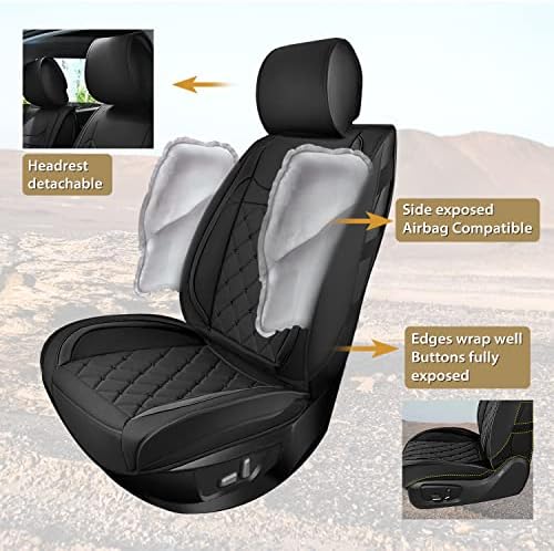 Nilight 5 Car Seat Covers Waterproof Faux Leather Cushions Universal Fit