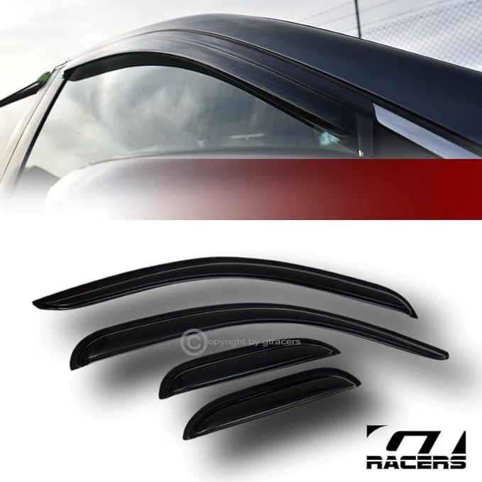 4pcs Front Rear Window Deflector Sun/Rain/Wind Guards Smoke Window Visors 07-13 - Image 7