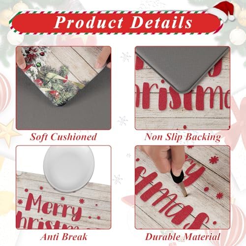 U'Artlines 2Piece Anti Fatigue Kitchen Rug Runner Set Kitchen Floor Mats - Image 2