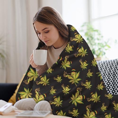 Socira Weed Blanket Throw Blanket Marijuanas Leaf Weed Gifts for Women Men Soft Sofa Throws for Travel Camping Bed Home Decor Car Birthday Gift 40"*50" （100 * 130cm） - Image 5
