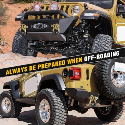 Nilight 2 PCS 3/4" D-Ring Shackle with 7/8" Screw Pin | 41,887lbs Break Strength Heavy Duty Off Road Recovery Shackle with Isolators Washers for Tow Strap,Winch,Off-Road Truck
