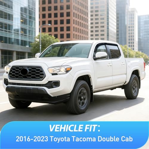 Nilight Tape-On Window Visors for Tacoma Double Cab 2016-2023, 4PCS