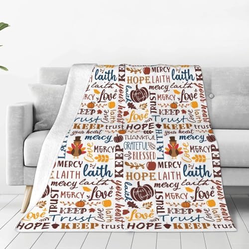 Thanksgiving Throw Blanket - Soft, Cozy, Warm - Perfect for Kids, Women, Men - Autumn, Fall Decor - 50"X40" by Cvrozpwy