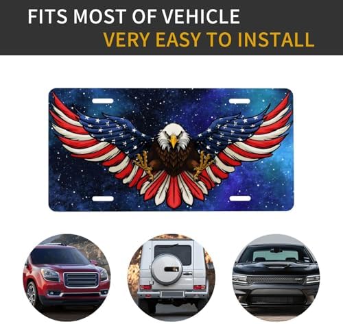 American Flag Eagle Front License Plate 6" * 12" for Women