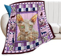 Sphynx Cat Blanket Hairless Cat Throw Blanket Sphynx Lover Gifts for Girls Women Kids Adults Stuff Soft Warm Fleece Flannel Bedding Plush for Couch Sofa Bed Room Decor 40"X50" by Unknown