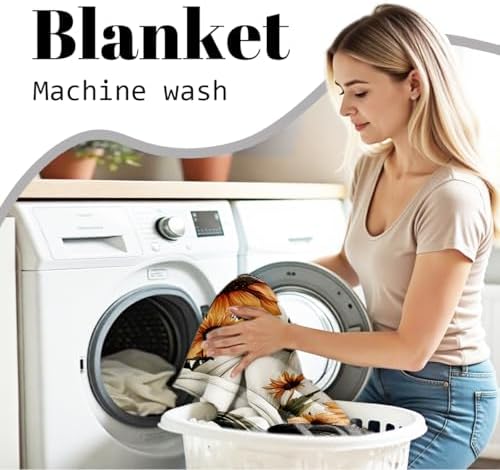 Fall Blankets and Throws White Pumpkin Print Blanket for Couch Bed Room Home Autumn Harvest Flannel Throw Thanksgiving Decor Gifts (49"x59") - Image 6
