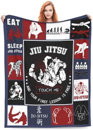 Jujitsu Blanket Jujitsu Throw Blankets Sport Theme Decor Jiu Jitsu Gifts for Men Boys Cozy Fleece Flannel Blanket Soft Warm Plush Lightweight Blanket for Couch Sofa Bed 50"X60" - Image 2