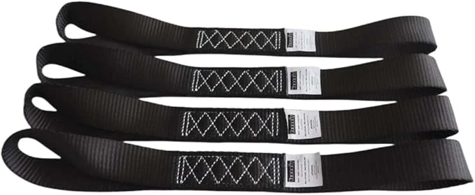 Soft Loop Tie Down Straps Black Breaking Strength 10, 000 LBS Heavy Duty 1.5 - Image 2