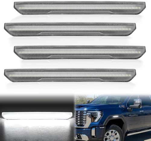 Nilight Fender Side Marker Lights 4PCS for 2020-2025 GMC Sierra 2500HD