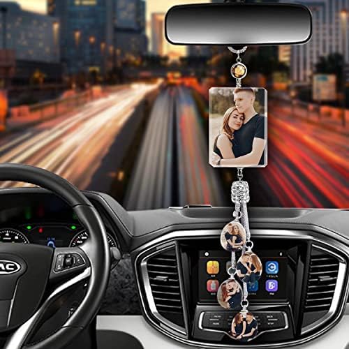 Decorative Pendant Crystal Diamond car Interior Rearview Mirror Pendant Photo Custom Decoration Home Furnishing Thanksgiving Gift - Image 3