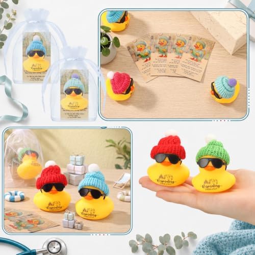 Liliful 20 Sets Respiratory Therapist Gifts Rt Care Week Mini Rubber Ducks - Image 4