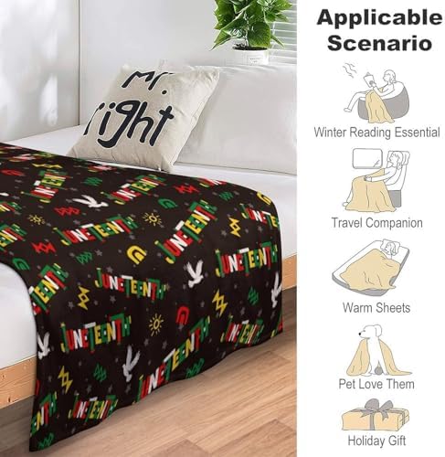 Socira African Juneteenth Blanket Throw Blanket African Juneteenth Gifts for Women Men Soft Sofa Throws for Travel Camping Bed Home Decor Car Birthday Gift 40"*50" （100 * 130cm） - Image 7
