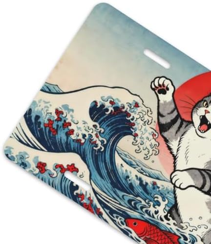 Wave Cat Fish Sun Front License Plate 6" * 12" for Women