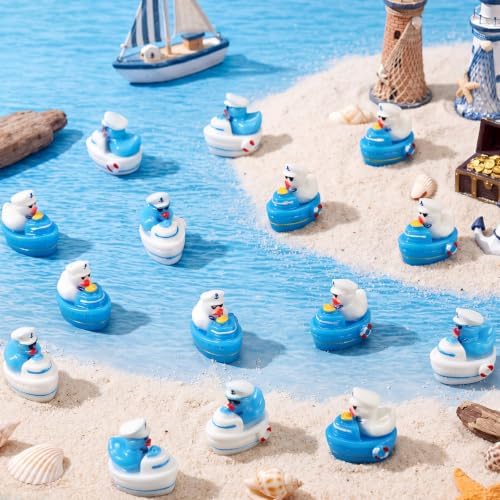 RoundFunny 50 Pcs Mini Sunglasses Sailor Cruise Ducks Tiny Resin Duck - Image 4