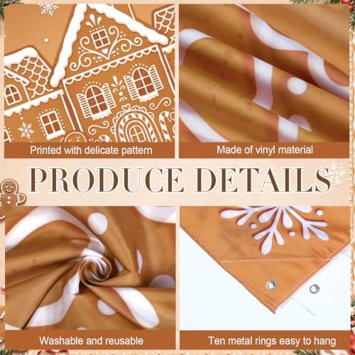 Christmas Gingerbread Village Garage Door Cover Decoration 7 x 16 ft - Image 3