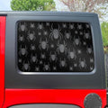2PCS Halloween Spider Side Window Decals for Car SUV Truck, Matte Black Spider Window Stickers, Universal Rear Side Window Vinyl Graphics with Installation Kit