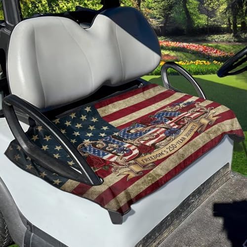 Yewattles Golf Cart Seat Cover Portable Club Car Seat Towel Universal Fit 2-Seat Golf Cart by Yewattles