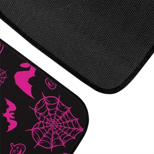 Halloween Bat Automotive Floor Mats Pink Car Floor Mats Non Slip Car Carpet Mat Protector Automotive Foot Pads for SUV Van Vehicle Auto Halloween Automotive Accessories, Pink