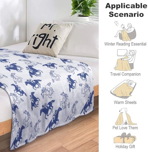 Socira Kentucky Horse Racing Derby Blanket Throw Blanket Kentucky Horse Racing Derby Gifts for Women Men Soft Sofa Throws for Travel Camping Bed Home Decor Car Birthday Gift 60"*80"（150 * 200cm） - Image 7